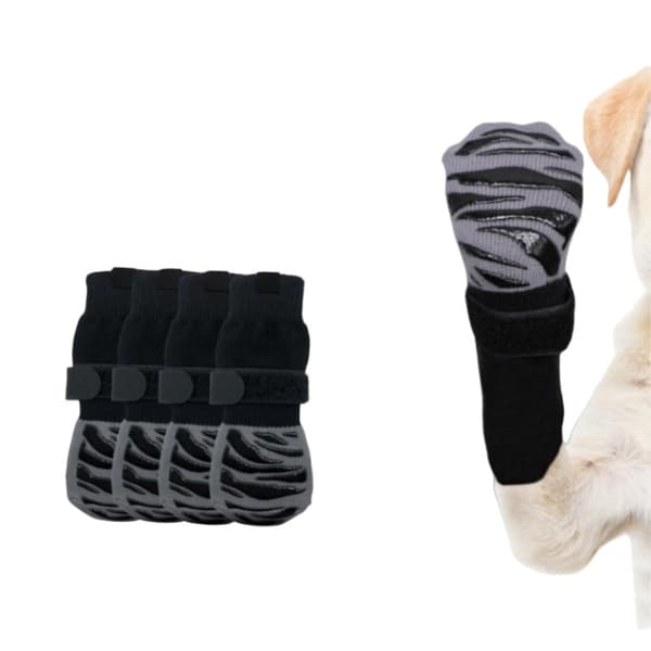 Vattentäta & Halkfria Strumpor för Husdjur, 4-pack L