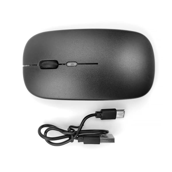 Trådløs mus - 2,4G + Bluetooth dobbelttilstand belyst sort