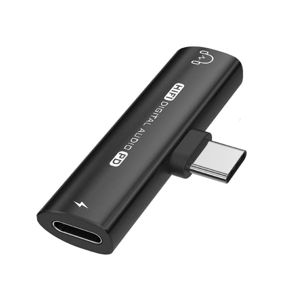 USB-C till 3,5 mm Adapter för Hörlurar Black