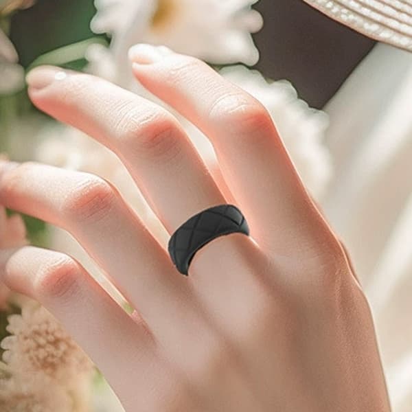 Ringbeskyttelse til Oura Ring Gen 3 - Gennemsigtig silikonebeskyttelse til smart ring Black S