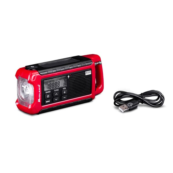 Hätäradio ER200 Punainen Musta