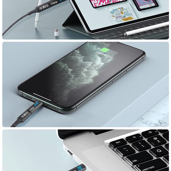 USB4 Digital Display Adapter: 240W, 40Gbps Dataoverførsel Black