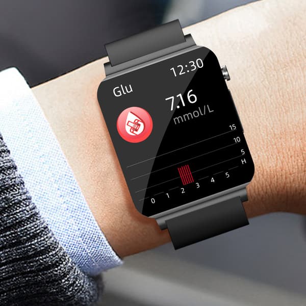 Smartwatch med EKG, puls, blodiltning, søvnmonitor Black