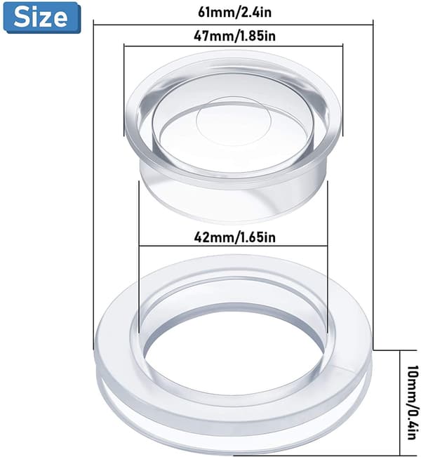 Paraplyhullring og hettesett Transparent