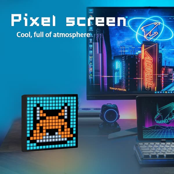 LED-pikselskjerm tilpasset tekstmønster animasjon Programmerbare skjermlys Black