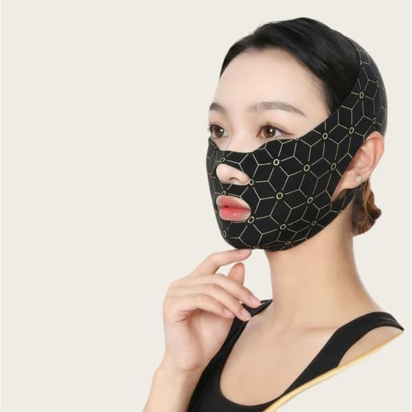 4.0 Basic Single Layer Compression V-Face Lifting Band 2 kpl setti – 360° Full Wrap leuan muotoon ja leukakohotukseen