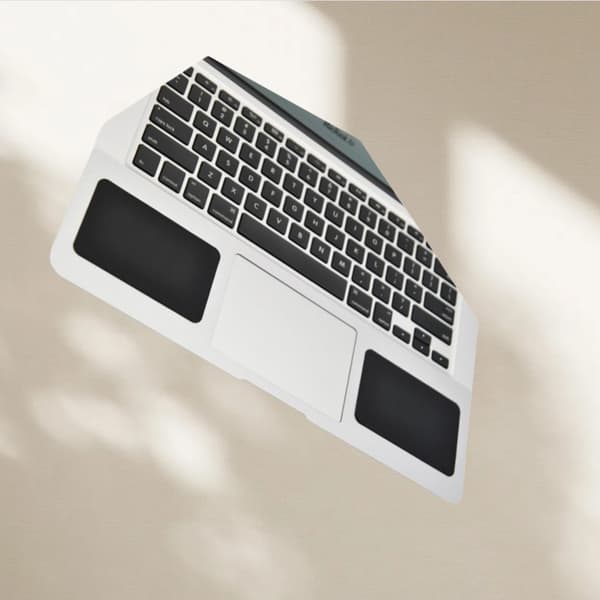 Komfortabel håndleddsstøttepute i silikon for MacBook Black