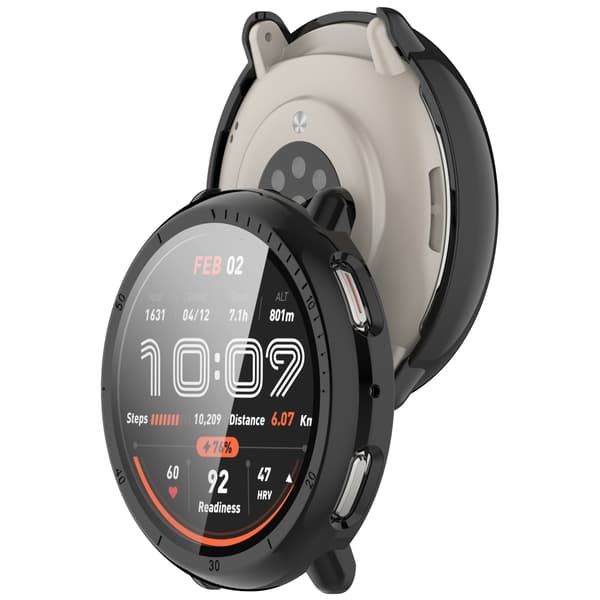 Deksel til Huami Amazfit Active2 - Integrert skjermbeskytter Black