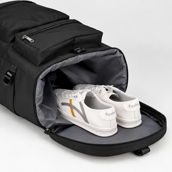 Vattentät Ryggsäck med Skofack Black