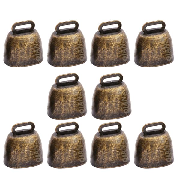 Antika bronsklockor - 10-pack, 35x35x24mm järnklockor