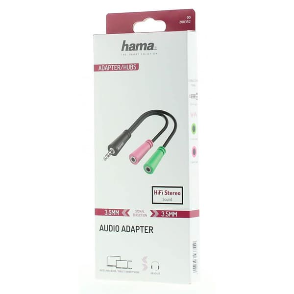 Adapter Lyd 3.5 hun til 2x 3.5 han 0.15m