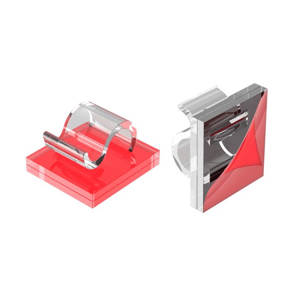 Selvklebende kabelholder, 50-pakning Transparent