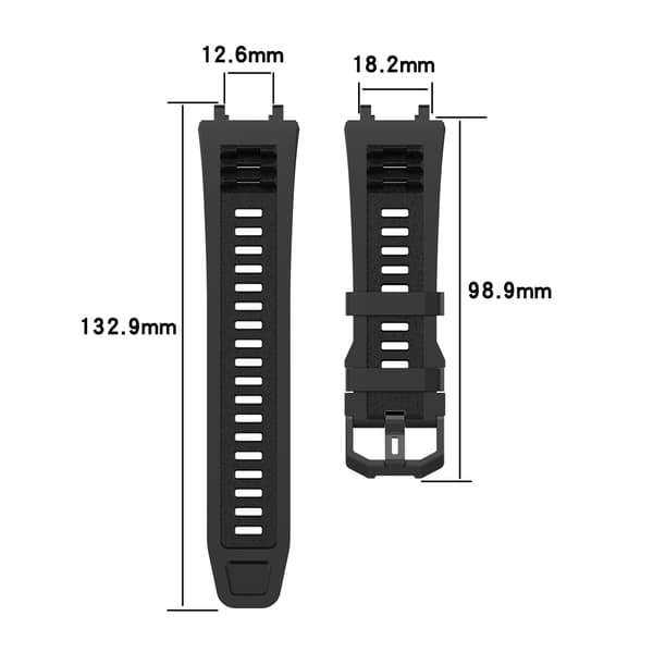 Silikoneurrem til Amazfit T-Rex 2 Black