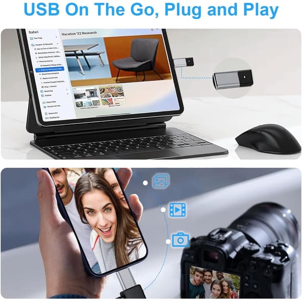 4-Pakning USB-C til USB 3.0 Adapter - Høyhastighets Data- og Ladekonverter Silver
