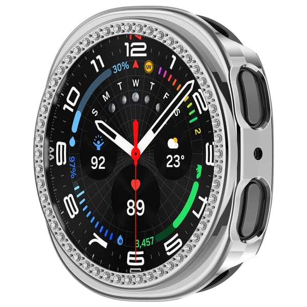 Stilfuldt PC-etui til Samsung Galaxy Watch 8 44mm Silver