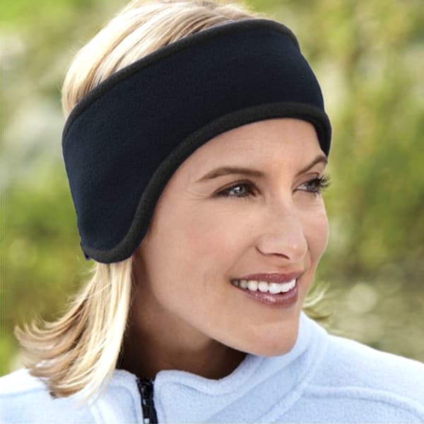 Dobbeltlags fleece pandebånd til vinter NavyBlue