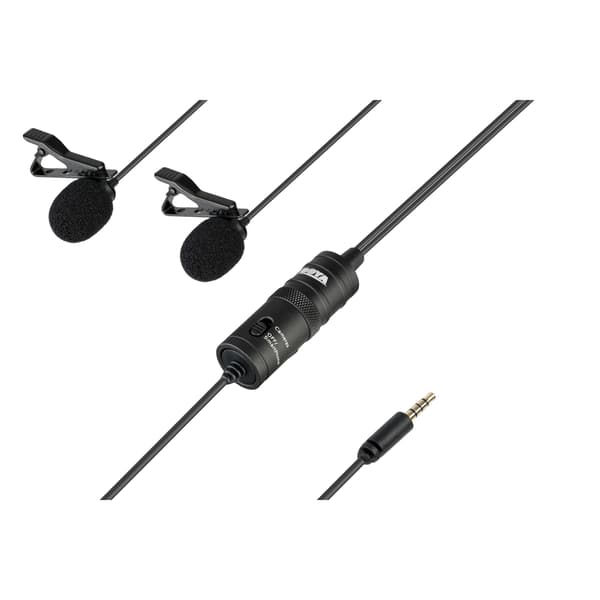 Mikrofon Knaphuls x2 BY-M1DM 3.5mm 4m