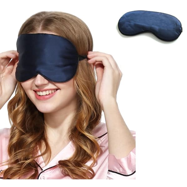 Sovemaske av morbærsilke, 2-pakning DarkBlue