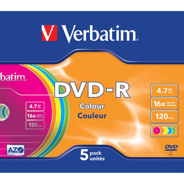 DVD-R 4,7GB 5-pk Slim Case