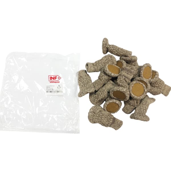 Strikkede stolesokker / møbelfødder, 16-pak Khaki