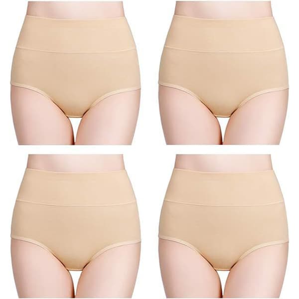 Trosor med hög midja (5-pack) Beige L