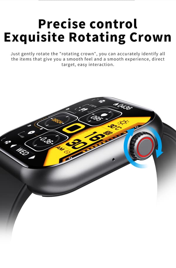 Smart ur med blodilt, blodtryk Black/PUleatherwatchband