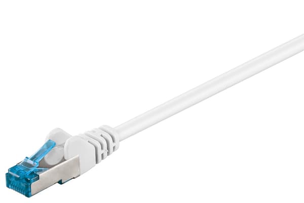 CAT 6A patch-kaapeli, S/FTP (PiMF), valkoinen