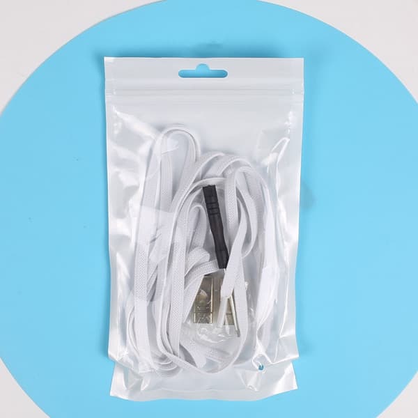 Elastiske bindefrie Snørebånd til Sneakers, Magnetic Shoes Strings White