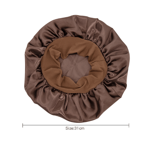 Sovmössa - Skyddar håret när du sover 2-pack Brown+Black