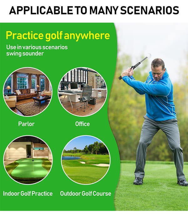 Bærbar golfsvingtræner Black