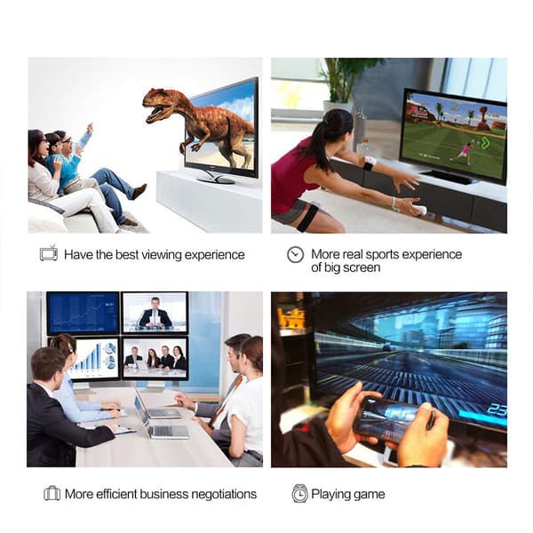 USB-C til Displayport (DP) adapterkabel 1,8 m Sort