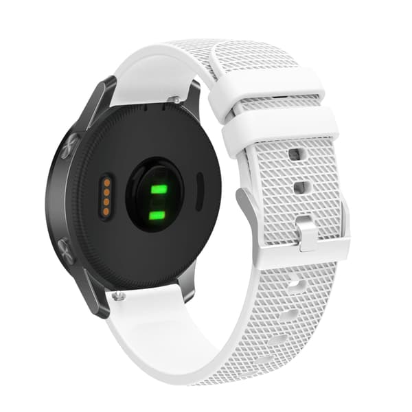 Silikonemønster urrem til Garmin Vivoactive 4 18mm White