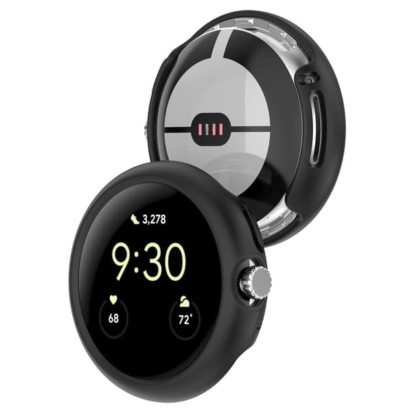PC halv-pack beskyttende etui til Google Pixel Watch Black