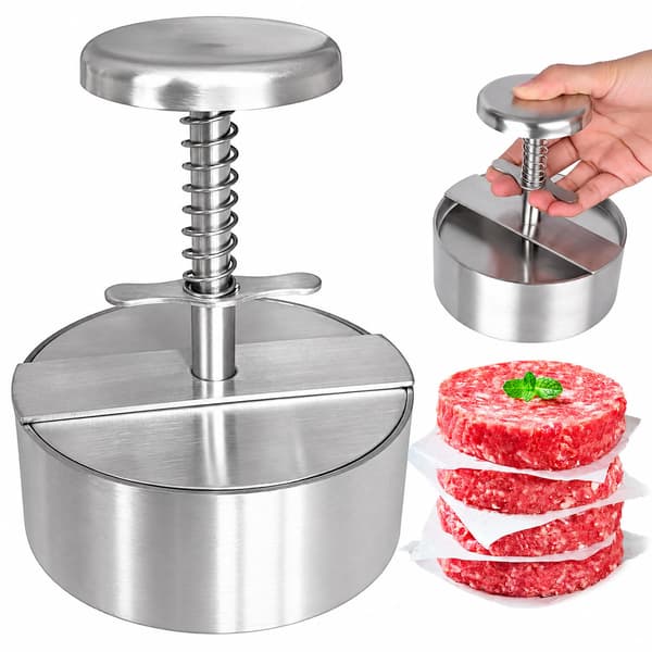 Burgerpresse i 304 rustfrit stål 11 cm