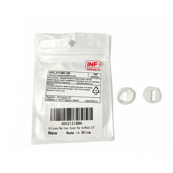 Silikone ørehætter cover til AirPods 1/2 generation White