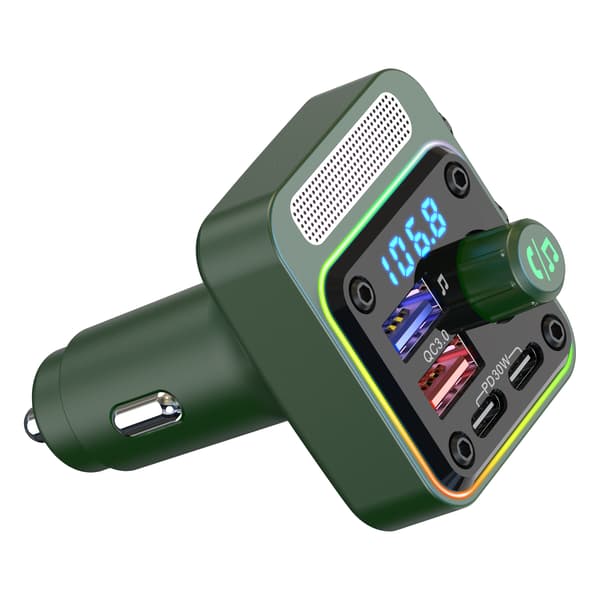 Bil Bluetooth FM-sender Bluetooth V5.0 Green