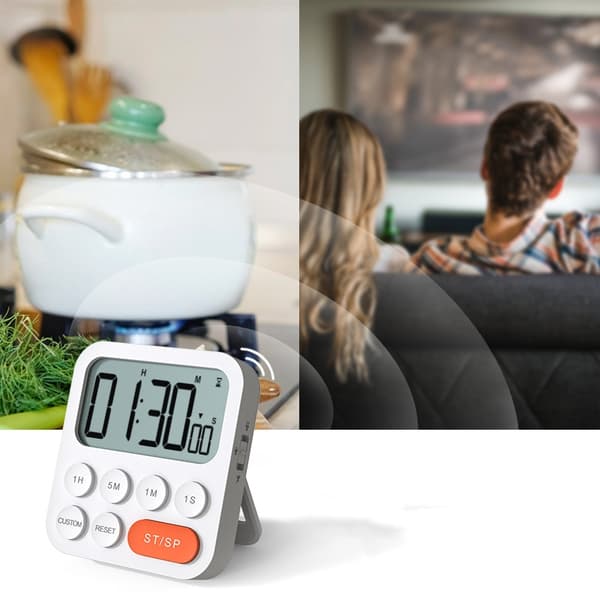 Digital køkkentimer med vækkeur