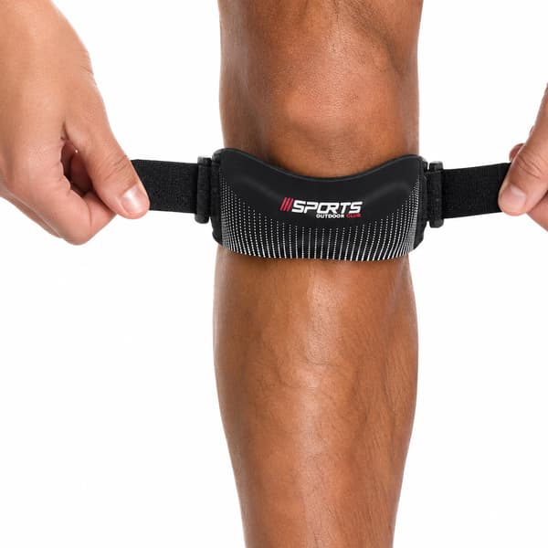 Justerbart knästöd för löpning och fitness Black