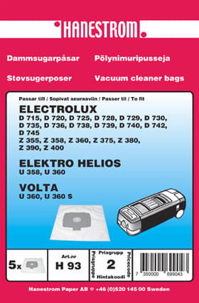 Dammsugarpåsar ELECTROLUX D 720 - D 740