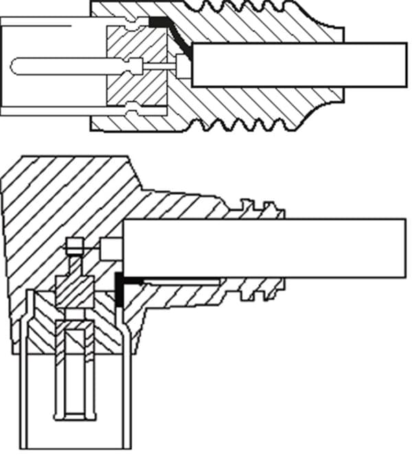 Vinklet antennekabel (<70 dB), 2x skjermet