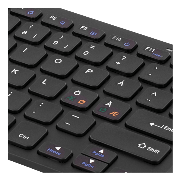 Wireless mini keyboard muted keys nanoreceiv USB 10m range