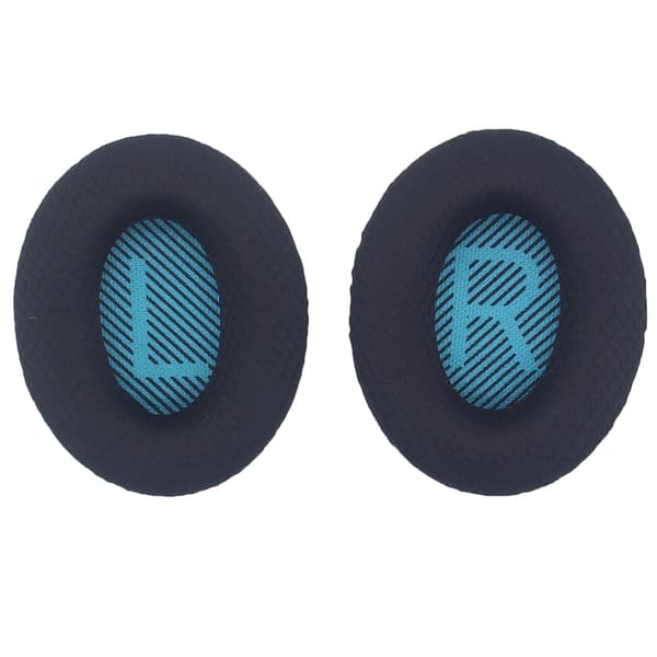 Utskiftbare øreputer til Bose QC35, QC25, QC15 hodetelefoner Black+Blue