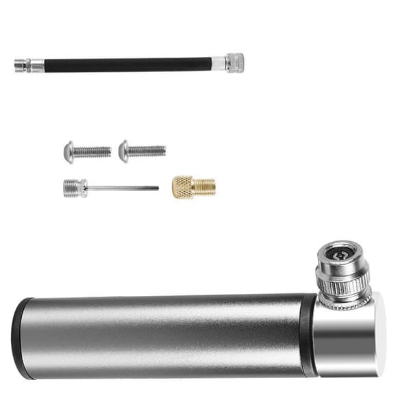 Minisykkelpumpe i aluminium Silver