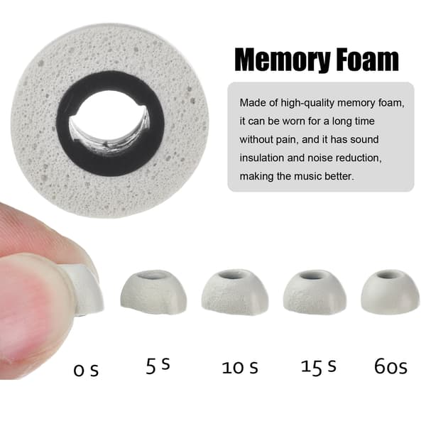 Erstatningsørespidser med Memory Foam til Samsung Galaxy Buds Pro Grey