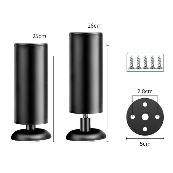 4-pack monteringsplattor för bordsben H 25 cm