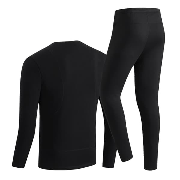 Uppvärmda Underkläder Herr - Elektriska Värmeunderställ Set Black 4XL