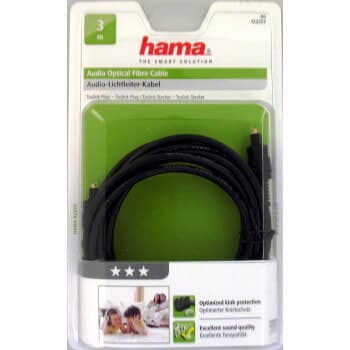 Kabel Audio Optisk Guld Svart 3m
