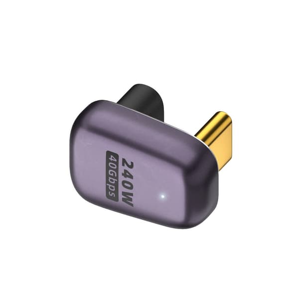 240W Multifunktionel USB-C Adapter: Hurtig 40Gbps Data & 8K Videooverførsel, U-formet Design