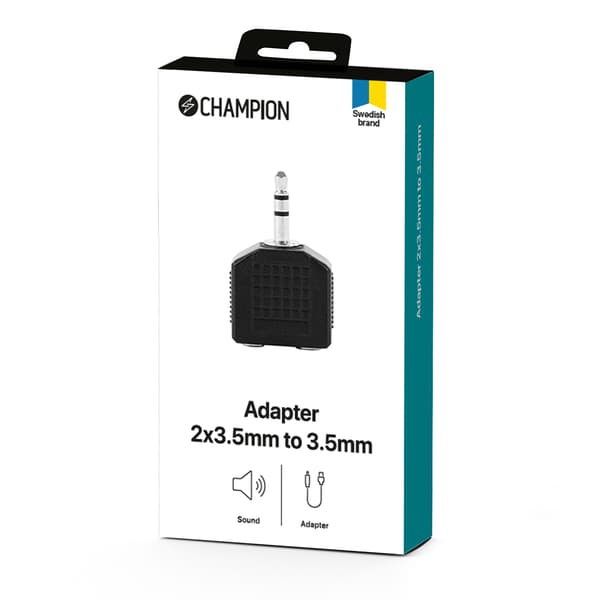Adapter 3,5mm hane - 2 x 3,5mm honor