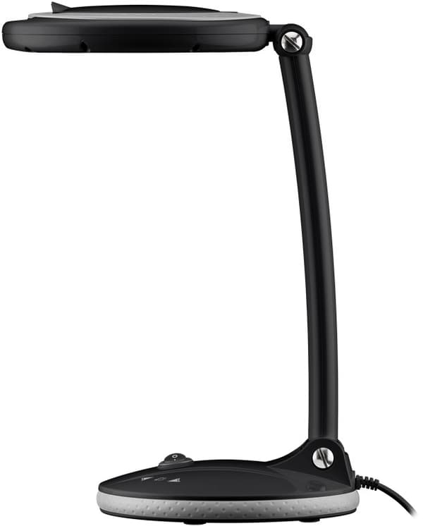 LED forstørrelseslampe med stativ, 6 W, sort
